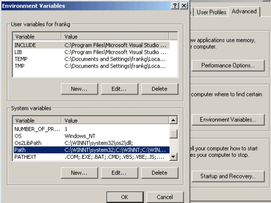 Environment variables